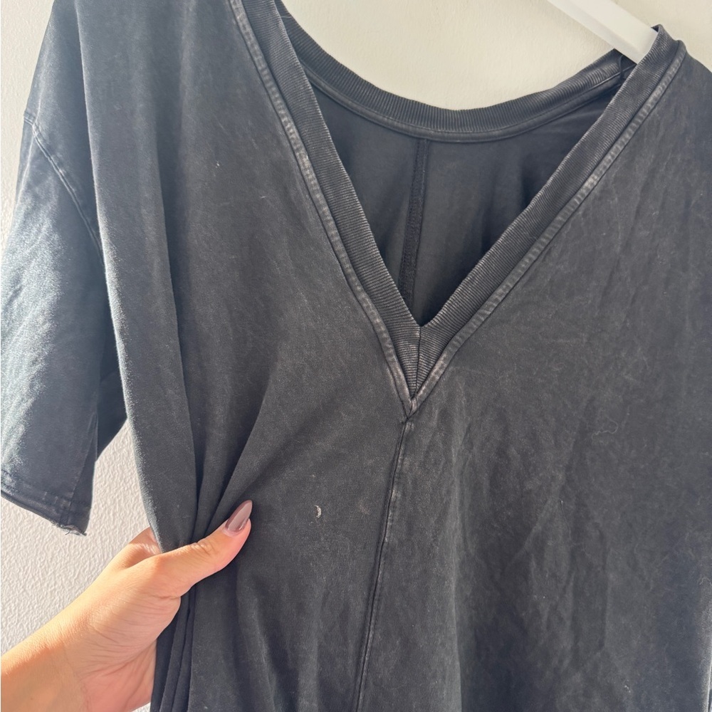 FREE PEOPLE Hot Shot Tee Black Romper XS - Picture 5 of 7